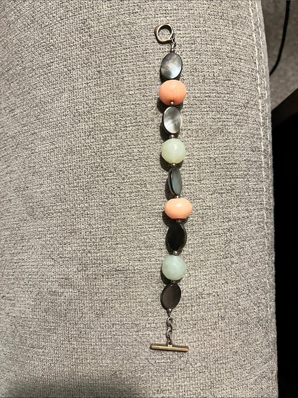 Barse Beaded Toggle Bracelet in Black & Green Like New